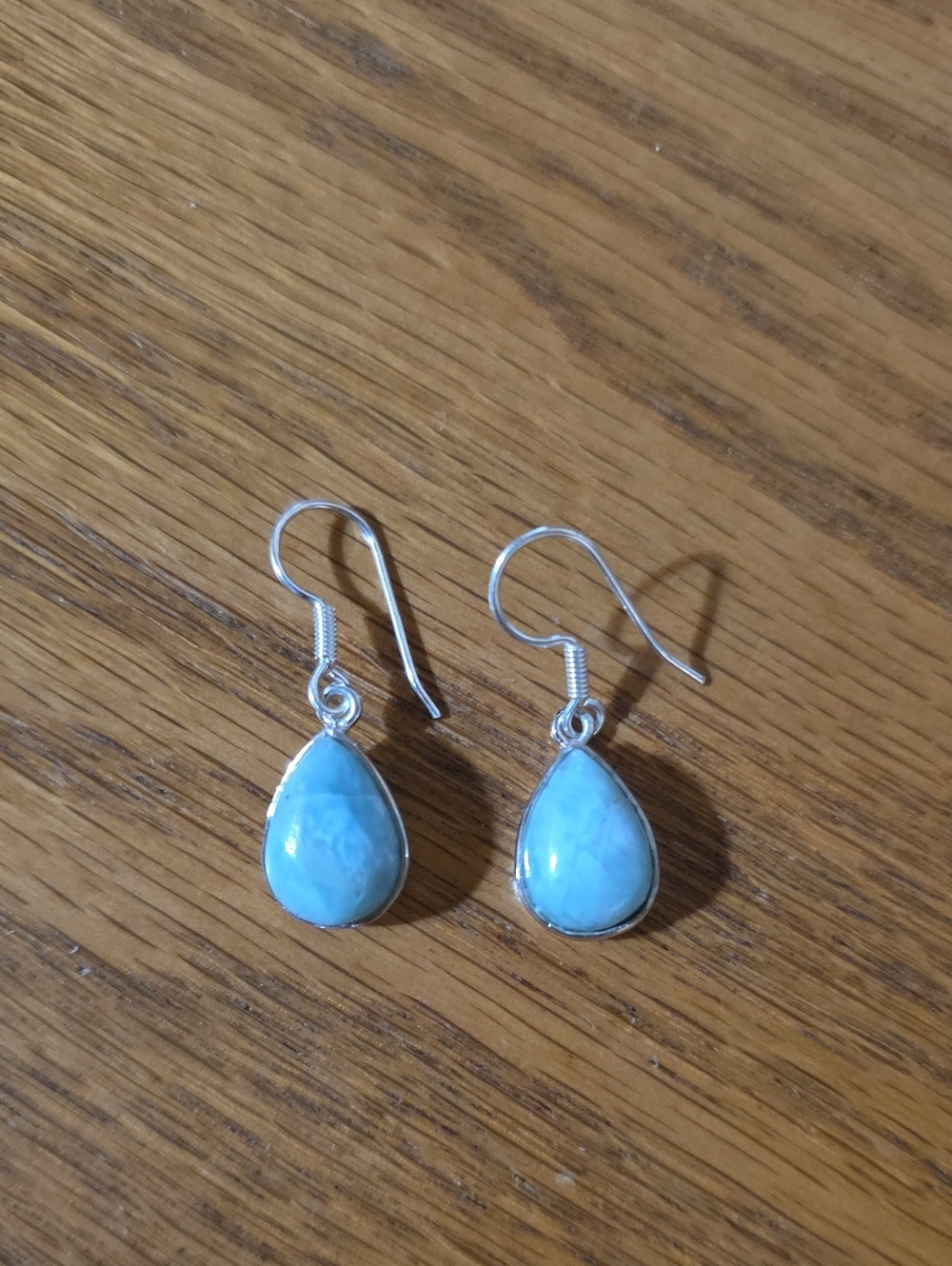 Larimar Earrings Sterling Silver .925